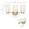 Westinghouse Fixture Wall 60W 3-Light Sylvestre Champagne Brass CylIndoorical Frosted Glass 6126700 - alternate 4